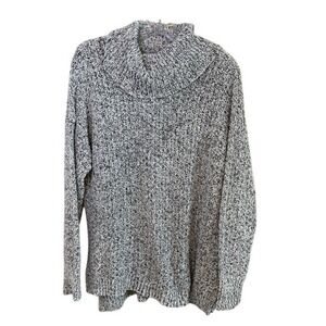 Tribal Women's Black‎ White Turtleneck Sweater Size XL